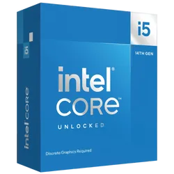 معالج إنتل كور i5-14600K للكمبيوتر المكتبي – 14 نواة (6 أداء + 8 كفاءة) بسرعة تصل حتى 5.3 جيجاهرتز، مفتوح لكسر السرعة، مقبس LGA1700، يدعم DDR5 و DDR4