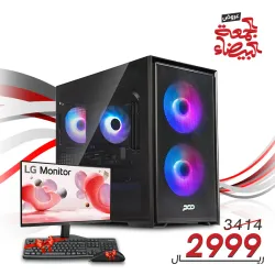 تجميعة بي سي قيمنق احترافية مخصصة للألعاب ، 6 جيجا RTX3050 ، معالج i5 12400f رام 16 جيجا دي دي ار 4 ،1 تيرا M.2،  ويندوز 11  اصلي شاشة 24 انش فل اتش دي تقسيط تقسيط