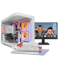 بي سي قيمنق, i5 14400F, RTX 3050, رام 16GB, تخزين 1 تيرا SSD,  ويندوز 11, تجميعة بي سي دي ذا ون مخصصة للالعاب مع شاشة