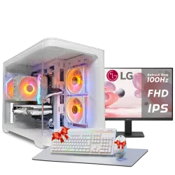 بي سي قيمنق,  i5 12400F, RTX 3050, رام 16GB, تخزين 1 تيرا SSD,  ويندوز 11, تجميعة بي سي دي ذا ون مخصصة للالعاب مع شاشة
