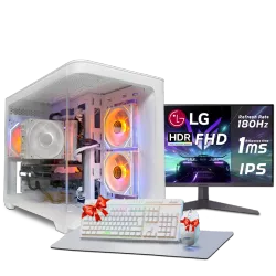 بي سي قيمنق, i5 14400F, RTX 3050, رام 16GB, تخزين 1 تيرا SSD,  ويندوز 11, تجميعة بي سي دي ذا ون مخصصة للالعاب مع شاشة