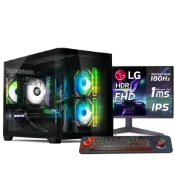 PC GAMING, RYZEN 5 9600X, RTX 3060, 16GB, SSD 1TB, WINDOWS 11, PCD LEGEND FOR GAMING WITH MONITOR