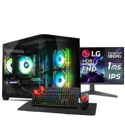 بي سي قيمنق, RYZEN 5 9600X, RTX 3060, رام 16GB, تخزين 1 تيرا SSD,  ويندوز 11, تجميعة بي سي دي ليجيند مخصصة للالعاب مع شاشة