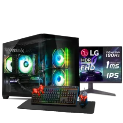 PC GAMING, RYZEN 5 9600X, RTX 3060, 16GB, SSD 1TB, WINDOWS 11, PCD LEGEND FOR GAMING WITH MONITOR