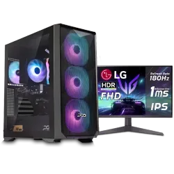 بي سي قيمنق, RYZEN 5 9600X, RTX 3060, رام 16GB, تخزين 1 تيرا SSD,  ويندوز 11, تجميعة بي سي دي ليجيند مخصصة للالعاب مع شاشة