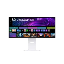 LCD LG 34 UltraGear WQHD (3440 x 1440) OLED Curved Smart Gaming Monitor | webOS, 240Hz, 0.03ms (GtG) (34GX90SA-W)