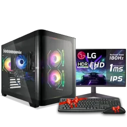 بي سي قيمنق, i5 14400F, RTX 4060TI, رام 16GB, تخزين 1 تيرا SSD,  ويندوز 11, تجميعة بي سي دي ميغا مخصصة للالعاب مع شاشة 