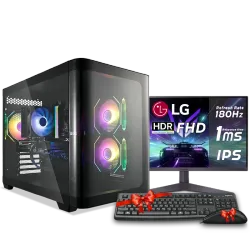 بي سي قيمنق, i5 14400F, RTX 4060TI, رام 16GB, تخزين 1 تيرا SSD,   ويندوز 11, تجميعة بي سي دي ميغا مخصصة للالعاب مع شاشة تقسيط