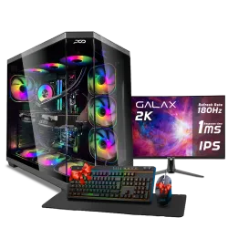 PC GAMING, RYZEN 7 7800X3D, RTX 4070 SUPER, 32GB, SSD 1TB, WINDOWS 11, PCD OMEGA FOR GAMING, DESIGN, CONTENT CREATOR WITH MONITOR