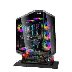 بي سي قيمنق, RYZEN 7 9800X3D, RTX 4070 SUPER, رام 16GB, تخزين 1 تيرا SSD, ويندوز 11, تجميعة بي سي دي اوميغا مخصصة للالعاب والتصميم وصناع المحتوى