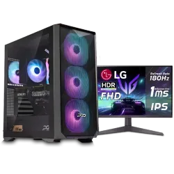 بي سي قيمنق, i5 14400F, RTX 5050, رام 16GB, تخزين 1 تيرا SSD,  ويندوز 11, تجميعة بي سي دي ذا ون مخصصة للالعاب مع شاشة