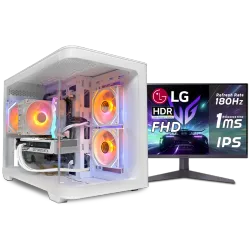 بي سي قيمنق, RYZEN 5 9600X, RTX 5060, رام 16GB, تخزين 1 تيرا SSD,  ويندوز 11, تجميعة بي سي دي ليجيند مخصصة للالعاب مع شاشة