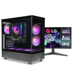 بي سي قيمنق, RYZEN 5 9600X, RTX 5060, رام 16GB, تخزين 1 تيرا SSD,  ويندوز 11, تجميعة بي سي دي ليجيند مخصصة للالعاب مع شاشة