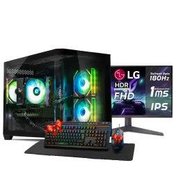 بي سي قيمنق, RYZEN 5 9600X, RTX 5060, رام 16GB, تخزين 1 تيرا SSD,  ويندوز 11, تجميعة بي سي دي ليجيند مخصصة للالعاب مع شاشة