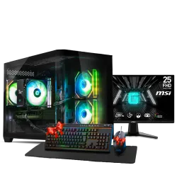 بي سي قيمنق, RYZEN 5 9600X, RTX 5060TI, رام 16GB, تخزين 1 تيرا SSD,  ويندوز 11, تجميعة بي سي دي ميغا مخصصة للالعاب مع شاشة تقسيط