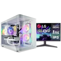 بي سي قيمنق, RYZEN 5 9600X, RTX 5060TI, رام 16GB, تخزين 1 تيرا SSD,  ويندوز 11, تجميعة بي سي دي ميغا مخصصة للالعاب مع شاشة 