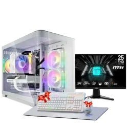 بي سي قيمنق, i5 14400F, RTX 5060TI, رام 16GB, تخزين 1 تيرا SSD,  ويندوز 11, تجميعة بي سي دي ميغا مخصصة للالعاب مع شاشة 