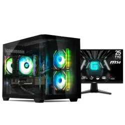 بي سي قيمنق, i5 14400F, RTX 5060TI, رام 16GB, تخزين 1 تيرا SSD,  ويندوز 11, تجميعة بي سي دي ميغا مخصصة للالعاب مع شاشة تقسيط
