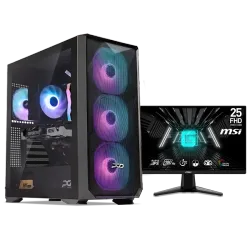 بي سي قيمنق, i5 14400F, RTX 5060TI, رام 16GB, تخزين 1 تيرا SSD,  ويندوز 11, تجميعة بي سي دي ميغا مخصصة للالعاب مع شاشة 