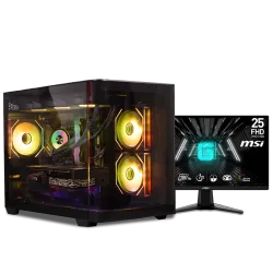 بي سي قيمنق, i5 14600KF, RTX 5060TI, رام 16GB, تخزين 1 تيرا SSD,  ويندوز 11, تجميعة بي سي دي ميغا مخصصة للالعاب والتصميم وصناع المحتوى مع شاشة 