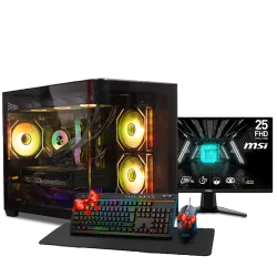 بي سي قيمنق, i5 14600KF, RTX 5060TI, رام 16GB, تخزين 1 تيرا SSD,  ويندوز 11, تجميعة بي سي دي ميغا مخصصة للالعاب والتصميم وصناع المحتوى مع شاشة 