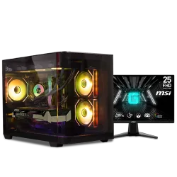 بي سي قيمنق, i5 14600KF, RTX 5060TI, رام 16GB, تخزين 1 تيرا SSD,  ويندوز 11, تجميعة بي سي دي ميغا مخصصة للالعاب والتصميم وصناع المحتوى مع شاشة 