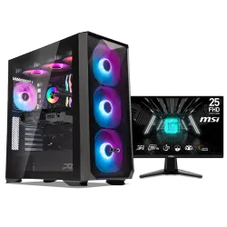 بي سي قيمنق, i5 14600KF, RTX 5060TI, رام 16GB, تخزين 1 تيرا SSD,  ويندوز 11, تجميعة بي سي دي ميغا مخصصة للالعاب والتصميم وصناع المحتوى مع شاشة 