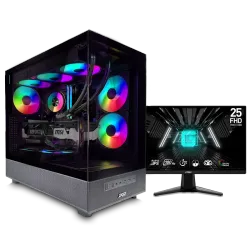 بي سي قيمنق, Ultra 7 265KF, RTX 5060TI, رام 32GB, تخزين 1 تيرا SSD,  ويندوز 11, تجميعة بي سي دي ميغا مخصصة للالعاب والتصميم وصناع المحتوى مع شاشة