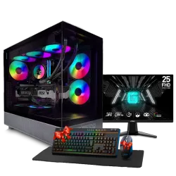 بي سي قيمنق, Ultra 7 265KF, RTX 5060TI, رام 32GB, تخزين 1 تيرا SSD,  ويندوز 11, تجميعة بي سي دي ميغا مخصصة للالعاب والتصميم وصناع المحتوى مع شاشة