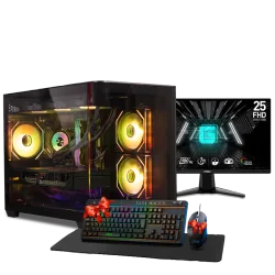 بي سي قيمنق, Ultra 7 265KF, RTX 5060TI, رام 32GB, تخزين 1 تيرا SSD,  ويندوز 11, تجميعة بي سي دي ميغا مخصصة للالعاب والتصميم وصناع المحتوى مع شاشة