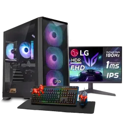  بي سي قيمنق, i5 14400F, RTX 5060, رام 16GB, تخزين 1 تيرا SSD,  ويندوز 11, تجميعة بي سي دي ليجيند مخصصة للالعاب مع شاشة