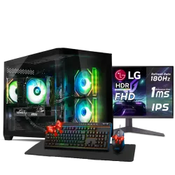  بي سي قيمنق, i5 14400F, RTX 5060, رام 16GB, تخزين 1 تيرا SSD,  ويندوز 11, تجميعة بي سي دي ليجيند مخصصة للالعاب مع شاشة