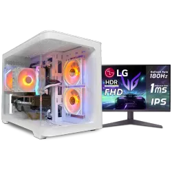  بي سي قيمنق, i5 14400F, RTX 5060, رام 16GB, تخزين 1 تيرا SSD,  ويندوز 11, تجميعة بي سي دي ليجيند مخصصة للالعاب مع شاشة