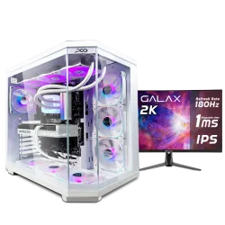 بي سي قيمنق, RYZEN 7 7800X3D ,RTX 5070, رام 32GB, تخزين 1 تيرا SSD, ويندوز 11, تجميعة بي سي دي اوميغا مخصصة للالعاب والتصميم وصناع المحتوى مع شاشة