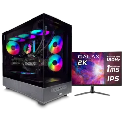 بي سي قيمنق, RYZEN 7 7800X3D ,RTX 5070, رام 32GB, تخزين 1 تيرا SSD, ويندوز 11, تجميعة بي سي دي اوميغا مخصصة للالعاب والتصميم وصناع المحتوى مع شاشة تقسيط
