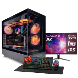 PC GAMING, RYZEN 7 7800X3D, RTX 5070TI, 32GB, SSD 1TB, WINDOWS 11, PCD LEADER FOR GAMING, DESIGN, CONTENT CREATOR WITH MONITOR