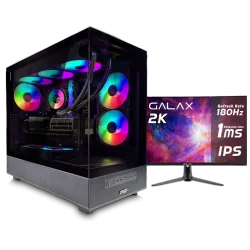 بي سي قيمنق, RYZEN 7800X3D, RTX 5070Ti, رام 32GB, تخزين 1 تيرا SSD, ويندوز 11, تجميعة بي سي دي ليدر مخصصة للالعاب والتصميم وصناع المحتوى مع شاشة