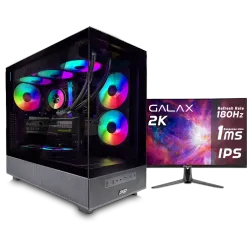 بي سي قيمنق, i5 14600KF, RTX 5070Ti ,رام 16GB, تخزين 1 تيرا SSD, ويندوز 11, تجميعة بي سي دي ليدر مخصصة للالعاب والتصميم وصناع المحتوى مع شاشة