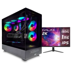 بي سي قيمنق, i7 14700KF, RTX 5070Ti , رام 32GB, تخزين 1 تيرا SSD, ويندوز 11, تجميعة بي سي دي ليدر مخصصة للالعاب والتصميم وصناع المحتوى مع شاشة