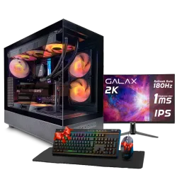 بي سي قيمنق, i5 14600KF, RTX 5070Ti ,رام 16GB, تخزين 1 تيرا SSD, ويندوز 11, تجميعة بي سي دي ليدر مخصصة للالعاب والتصميم وصناع المحتوى مع شاشة تقسيط