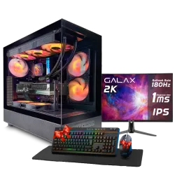 بي سي قيمنق, i5 14600KF, RTX 5070Ti ,رام 16GB, تخزين 1 تيرا SSD, ويندوز 11, تجميعة بي سي دي ليدر مخصصة للالعاب والتصميم وصناع المحتوى مع شاشة تقسيط