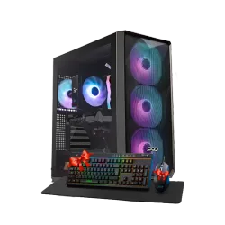 بي سي قيمنق, i5 14400F, RTX 5070 , رام 16GB, تخزين 1 تيرا SSD, ويندوز 11, تجميعة بي سي دي اوميغا مخصصة للالعاب