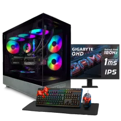 بي سي قيمنق, i7 14700KF, RTX 5070, رام 32GB, تخزين 1 تيرا SSD,  ويندوز 11, تجميعة بي سي دي اوميغا مخصصة للالعاب والتصميم وصناع المحتوى مع شاشة