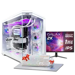 بي سي قيمنق, i7 14700KF, RTX 5070, رام 32GB, تخزين 1 تيرا SSD,  ويندوز 11, تجميعة بي سي دي اوميغا مخصصة للالعاب والتصميم وصناع المحتوى مع شاشة تقسيط