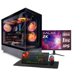 بي سي قيمنق, Ultra 7 265KF, RTX 5070Ti , رام 32GB, تخزين 1 تيرا SSD, ويندوز 11, تجميعة بي سي دي ليدر مخصصة للالعاب والتصميم وصناع المحتوى مع شاشة تقسيط