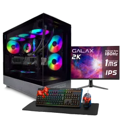 بي سي قيمنق, i7 14700KF, RTX 5070Ti , رام 32GB, تخزين 1 تيرا SSD, ويندوز 11, تجميعة بي سي دي ليدر مخصصة للالعاب والتصميم وصناع المحتوى مع شاشة