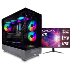بي سي قيمنق, i9 14900KF, RTX 5070Ti , رام 32GB, تخزين 1 تيرا SSD, ويندوز 11, تجميعة بي سي دي ليدر مخصصة للالعاب والتصميم وصناع المحتوى مع شاشة
