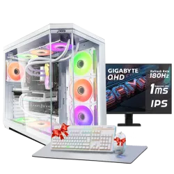 بي سي قيمنق, i9 14900KF, RTX 5070Ti , رام 32GB, تخزين 1 تيرا SSD, ويندوز 11, تجميعة بي سي دي ليدر مخصصة للالعاب والتصميم وصناع المحتوى مع شاشة