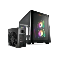 Bundle CASE PCD SOLO BLACK 3 FAN ARGB + PSU FSP HP2-800 800WT BRONZE 80 PLUS (HP2-800)