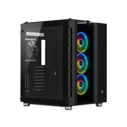 صندوق كمبيوتر العاب , كورسير , Crystal Series 680X RGB High Airflow مع زجاج مقسى , حجم متوسط , اسود